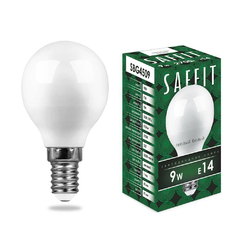 Лампа светодиодная Saffit E14 9W 2700K Шар Матовая SBG4509 55080
