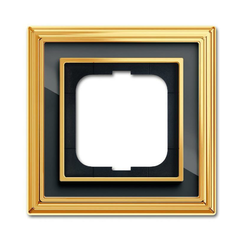 Рамка 1-постовая ABB Dynasty латунь полированная/черное стекло 2CKA001754A4565