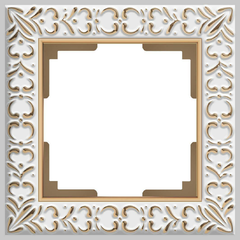 Рамка Werkel Antik на 1 пост белое золото WL07-Frame-01 4690389099175