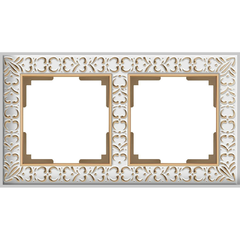Рамка Werkel Antik на 2 поста белое золото WL07-Frame-01 4690389099182