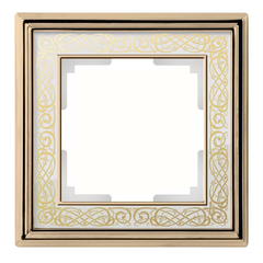 Рамка Werkel Palacio Gracia на 1 пост золото/белый WL77-Frame-01 4690389126017