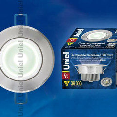 Встраиваемый светодиодный светильник Uniel ULM-R31-5W/NW IP20 Silver 07600