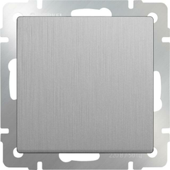Выключатель Werkel одноклавишный проходной серебряный рифленый WL09-SW-1G-2W 4690389085116
